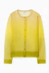 Cos Fine-knit Ombre Cardigan In Green
