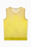 Cos Fine-knit Ombre Tank Top In Green