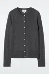 Cos Fine Pure Cashmere Cardigan In Grey