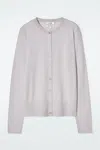 Cos Fine Pure Cashmere Cardigan In Purple
