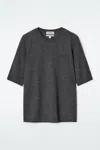 Cos Fine Pure Cashmere T-shirt In Grey