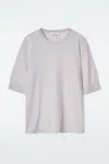 Cos Fine Pure Cashmere T-shirt In Purple