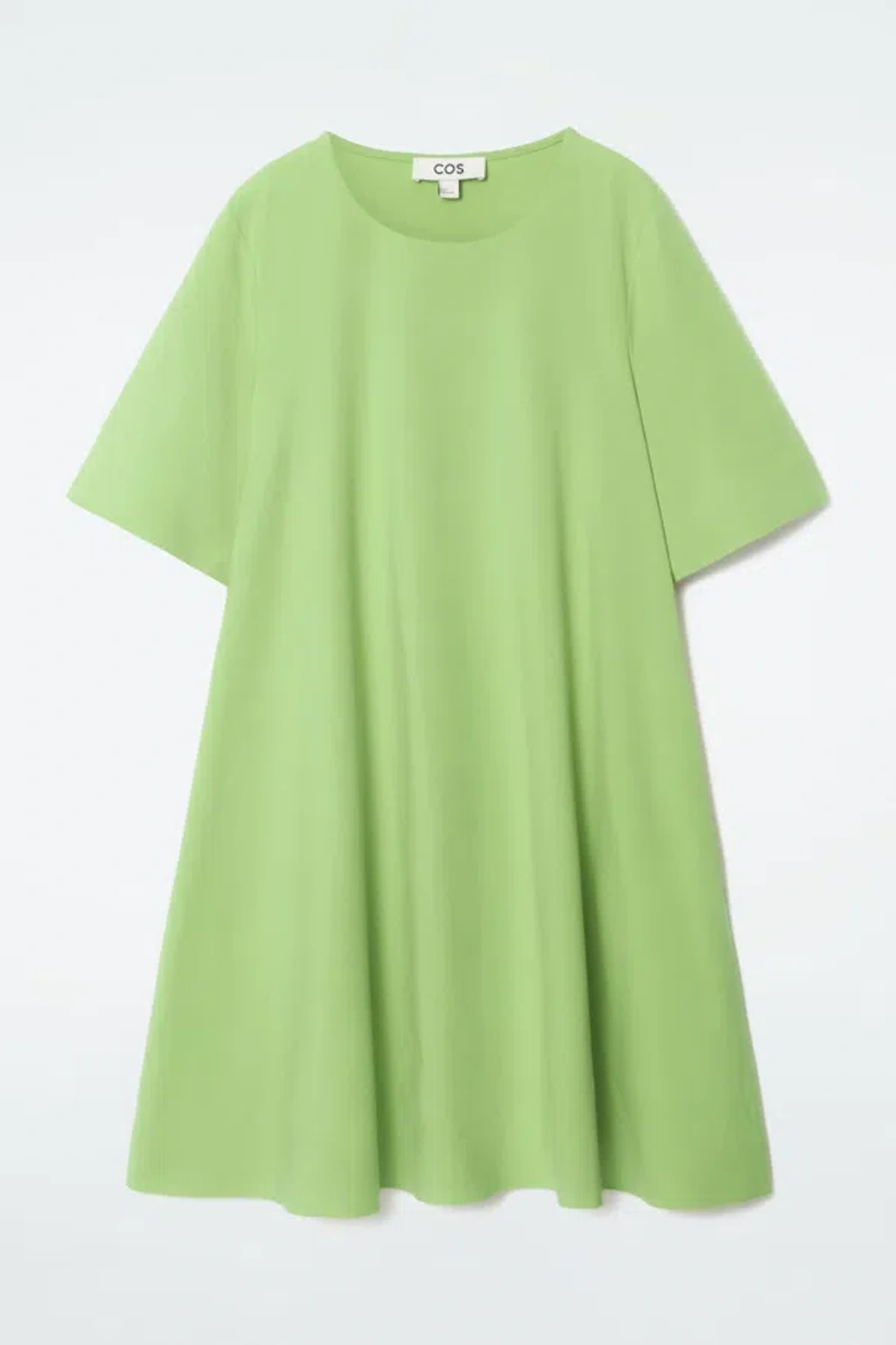Cos Flared Mini T-shirt Dress In Green | ModeSens