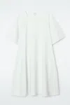 Cos Flared Mini T-shirt Dress In Grey