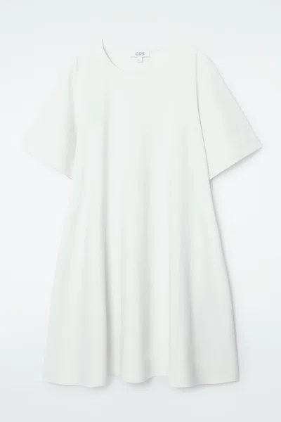 Cos Flared Mini T-shirt Dress In Grey