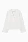 Cos Flared-sleeve Linen Blouse In White
