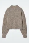 Cos Flecked Turtleneck Jumper In Orange