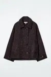 Cos Flecked Wool-blend Jacket In Black