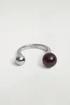 Cos Floating Garnet Ring In Brown