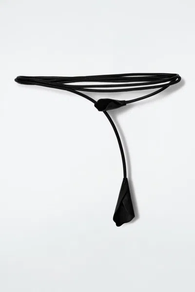 Cos Ceinture Façon Corde À Fleurs En Cuir