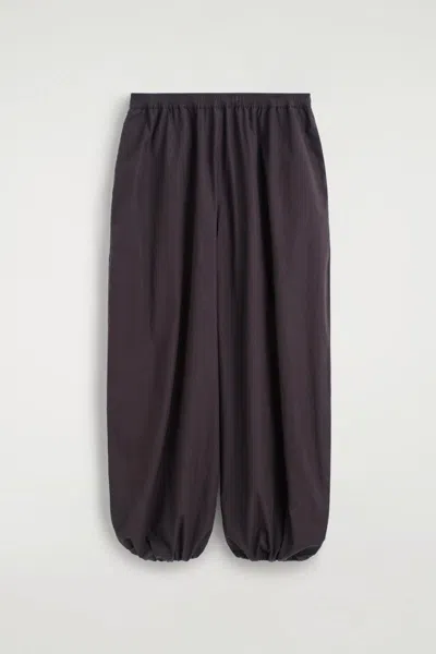 Cos Pantalon Ballon En Coton Fluide In Brown