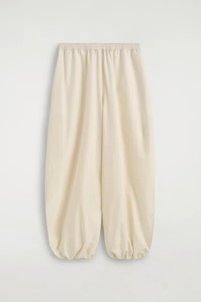 Cos Pantalon Ballon En Coton Fluide In White