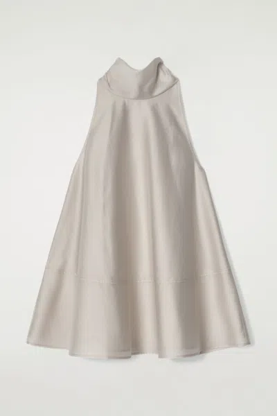 Cos Fluid Halterneck Top In Beige