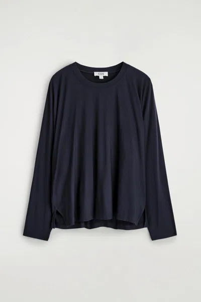 Cos Fluid Jersey Long-sleeved Top In Black