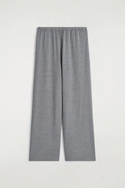 Cos Fluid Jersey Wide-leg Trousers In Gray