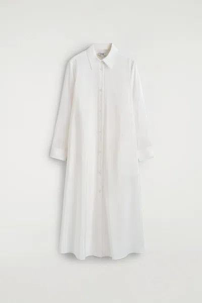 Cos Abito Chemisier Midi Fluido In White