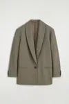 Cos Fluid Shawl-collar Blazer In Neutral