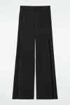 Cos Fluid Wide-leg Trousers In Black