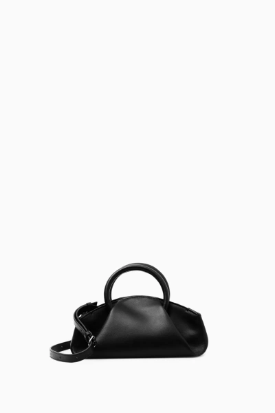 Cos Fold Micro Tote - Leather In Black