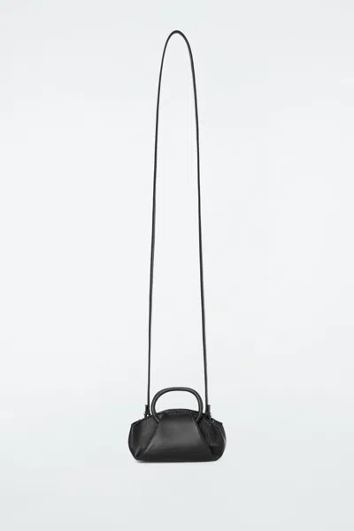 Cos Fold Nano Crossbody - Leather In Black