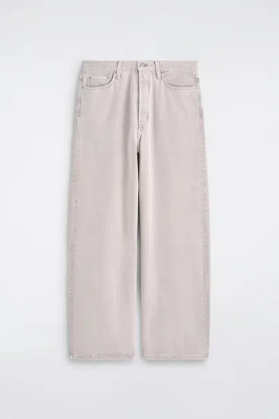 Cos Fold Relaxed-fit Wide-leg Jeans In Grey
