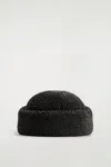 Cos Fold-up Teddy Hat In Black