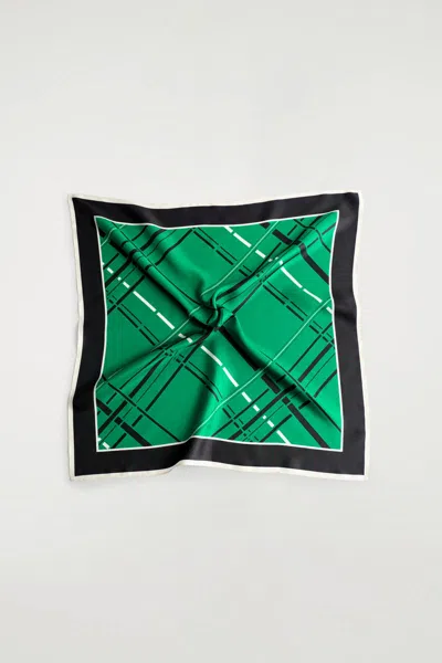 Cos Foulard In Seta A Quadri In Green