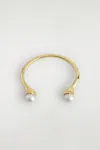 Cos Freshwater Pearl Cuff In Gold