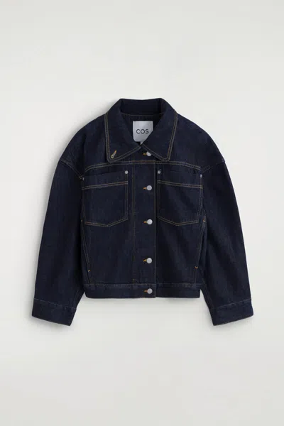 Cos Giacca In Denim Con Collo A Imbuto In Blu