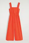 Cos Gathered Open-back Jumpsuit In Orange