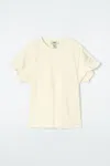 Cos Gathered-sleeve T-shirt In Yellow