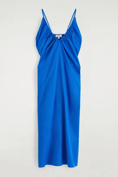 Cos Gathered V-neck Maxi Dress