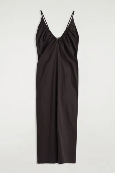 Cos Gathered V-neck Maxi Dress