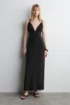 Cos Gathered V-neck Maxi Dress