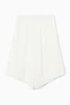 Cos Gathered Wide-leg Shorts In White