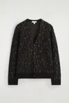 Cos Geometric Wool-alpaca Sweater In Brown