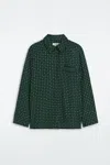 Cos Geometric-print Shirt In Green