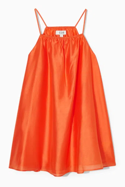Cos Halterneck Tunic-style Top In Orange
