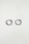 Cos Hammered Mini Hoop Earrings In Silver