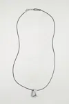 Cos Hammered Pendant Necklace In Silver