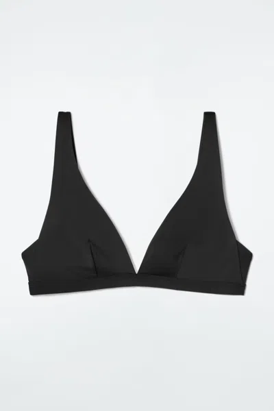 Cos High-apex Bikini Top In Black