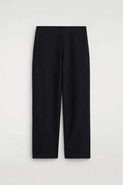 Cos High-waisted Trousers In Black