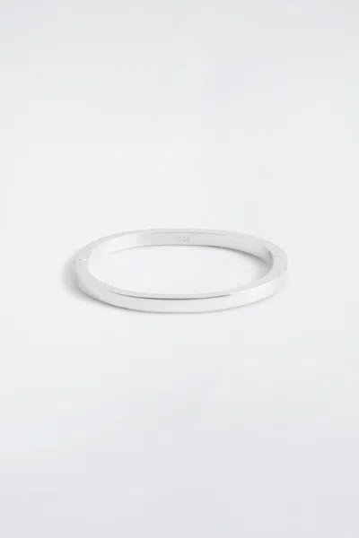 Cos Hinged Bracelet In Silver-coloured