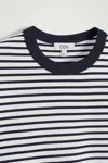 Cos T-shirt Girocollo In Cotone Interlock In Blu In Blue