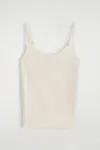 Cos Interlock Jersey Cami Top In White