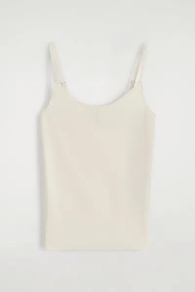Cos Interlock Jersey Cami Top In White
