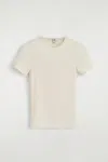 Cos Interlock Jersey T-shirt In White