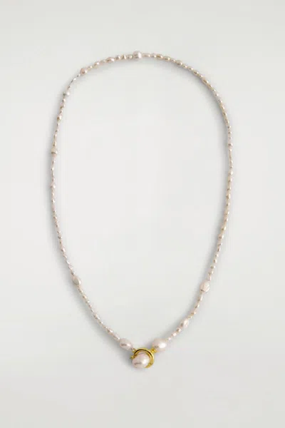 Cos Irregular Freshwater Pearl Necklace In White