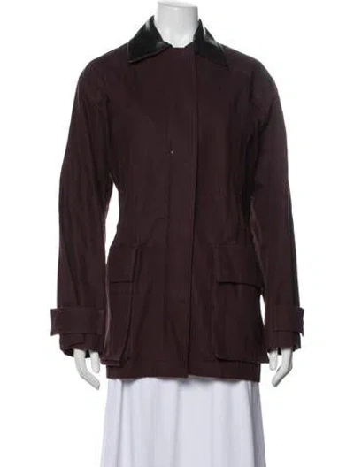 Pre-owned Cos Jacket In Burgundy