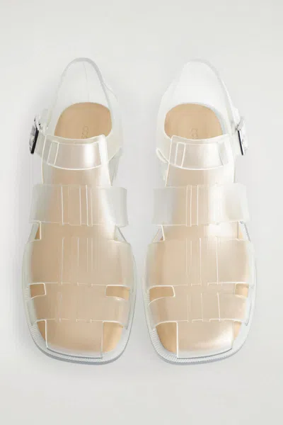 Cos Jelly Fisherman Sandals In Argentato
